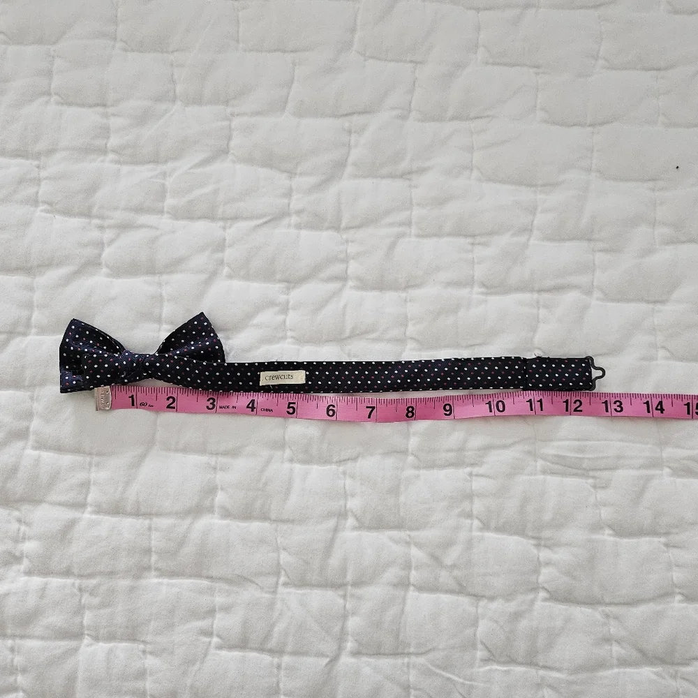 Crewcuts/JCrew Bow Tie, Navy blue with Red and White dots